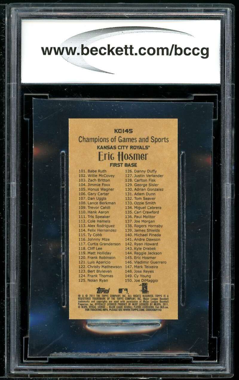 Eric Hosmer Rookie Card 2011 Topps Kimball Chamions #DK145 BGS BCCG 9 Image 2