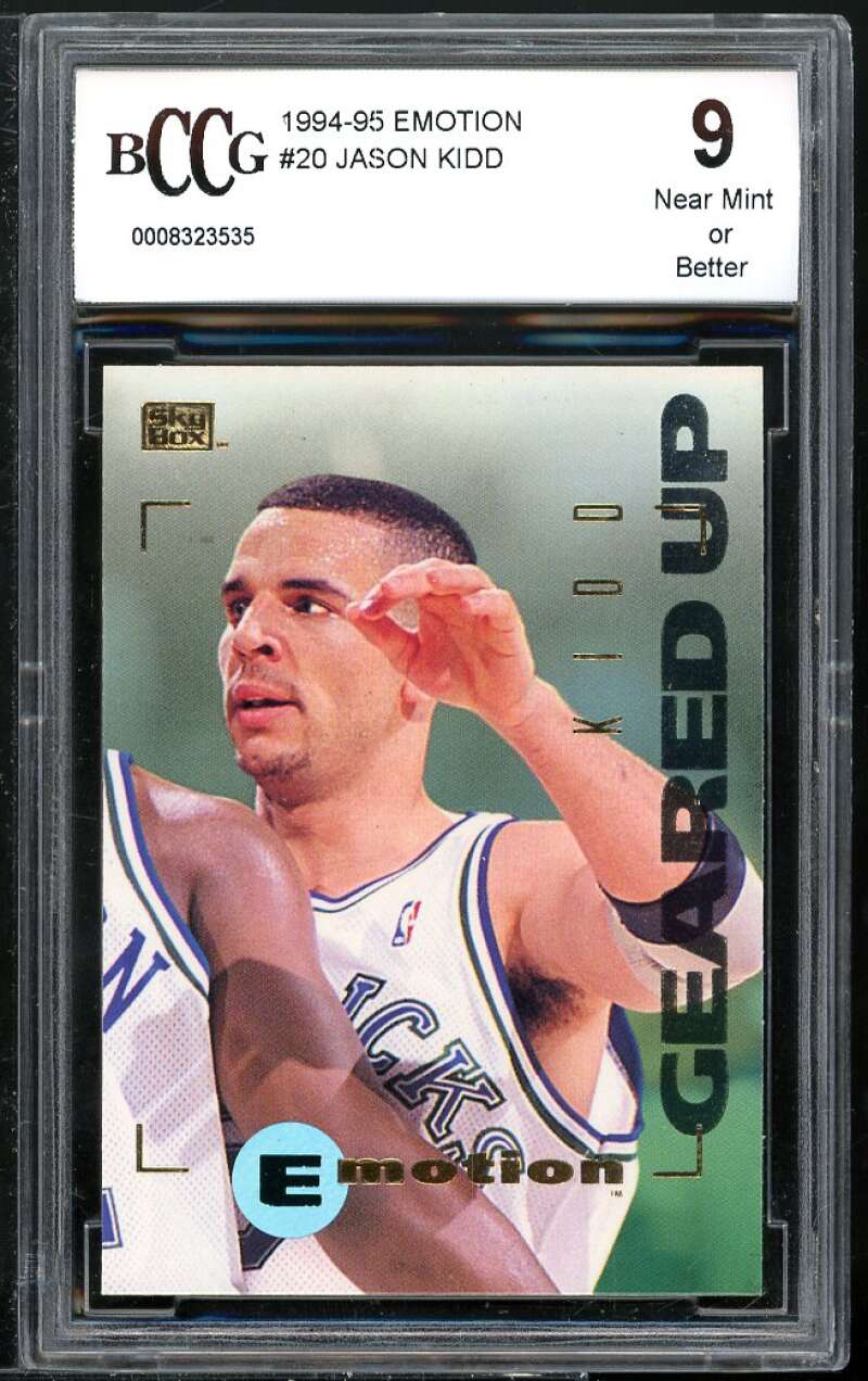 Jason Kidd Rookie Card 1994-95 Emotion #20 BGS BCCG 9 Image 1