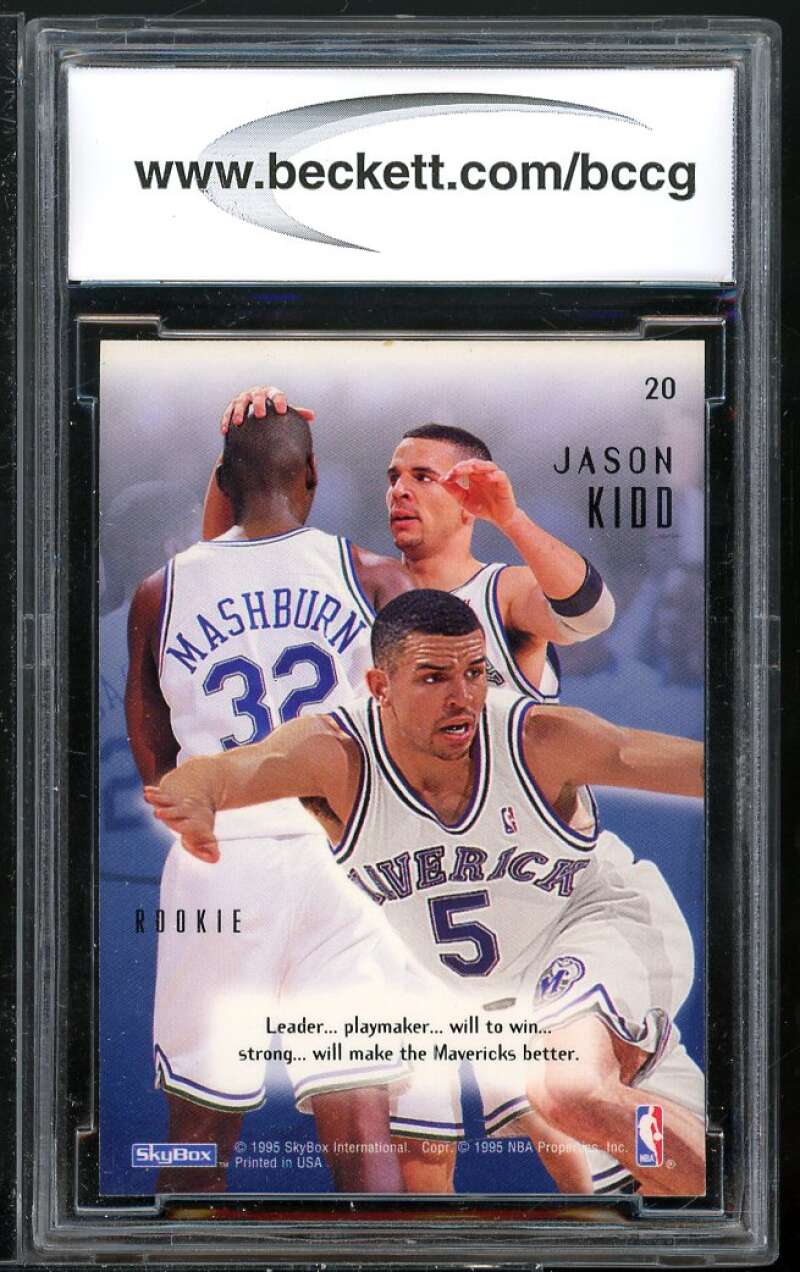 Jason Kidd Rookie Card 1994-95 Emotion #20 BGS BCCG 9 Image 2