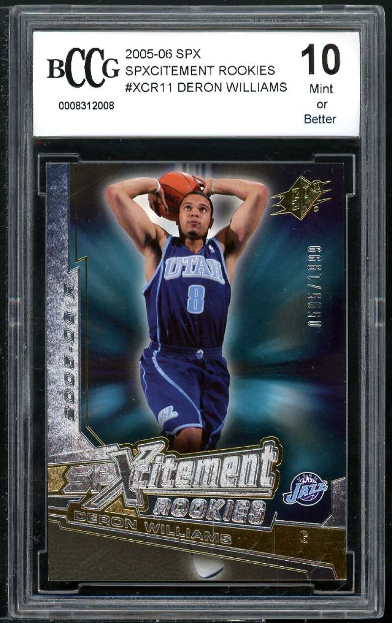 Deron Williams Rookie Card 2005-06 SPx SPxcitement Rookies #XCR11 BGS BCCG 10 Image 1