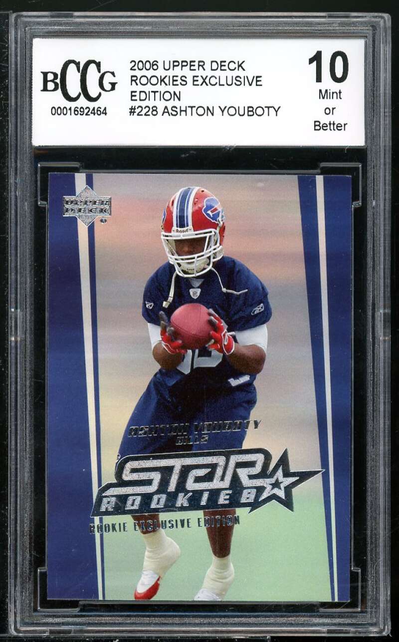 Ashton Youboty Rookie Card 2006 Upper Deck Exclusive Edition #228 BGS BCCG 10 Image 1