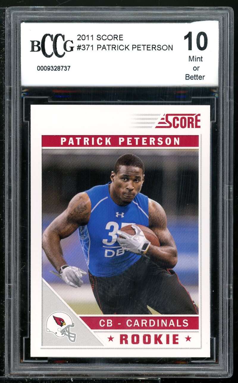 Patrick Peterson Rookie Card 2011 Score #371 BGS BCCG 10 Image 1