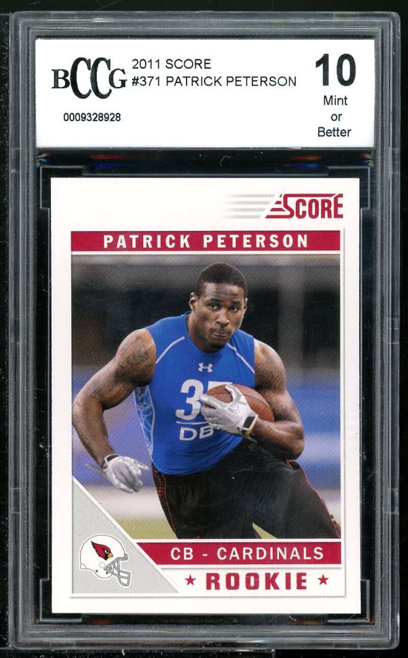 Patrick Peterson Rookie Card 2011 Score #371 BGS BCCG 10 Image 1