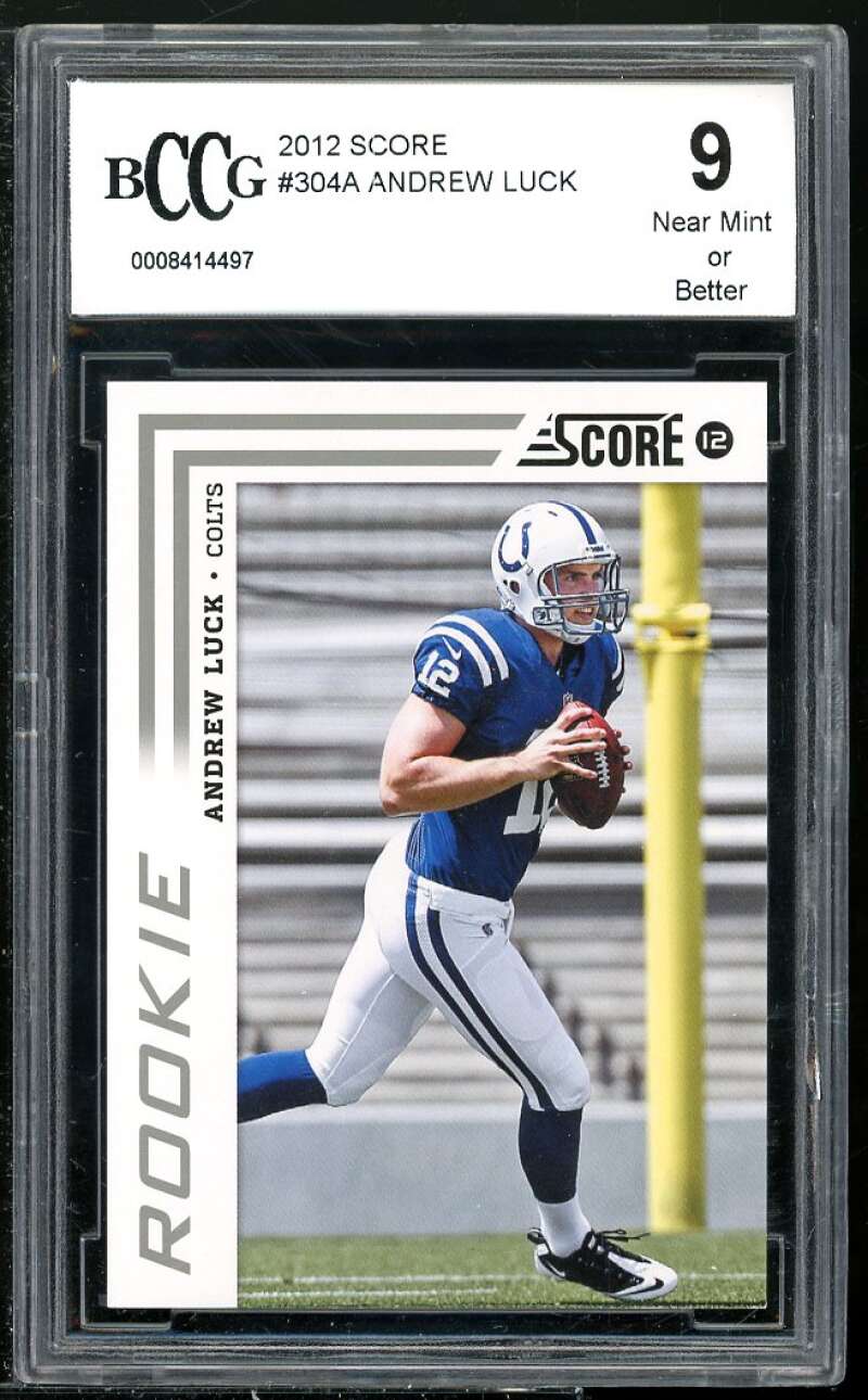 Andrew Luck Rookie Card 2012 Score #304A BGS BCCG 9 Image 1