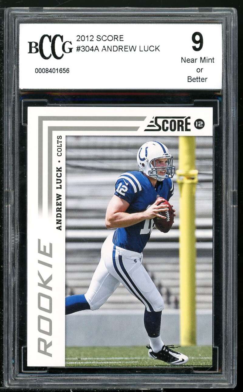 Andrew Luck Rookie Card 2012 Score #304A BGS BCCG 9 Image 1