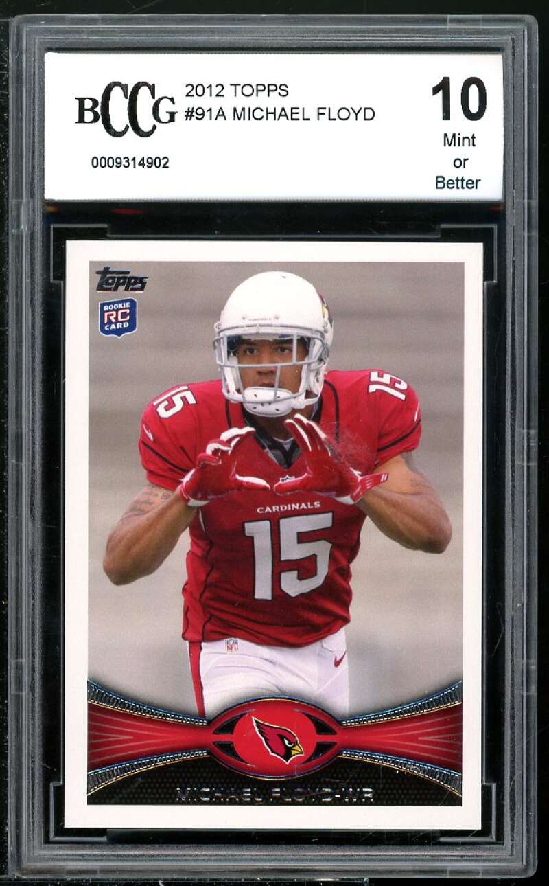 Michael Floyd Rookie Card 2012 Topps #91A BGS BCCG 10 Image 1