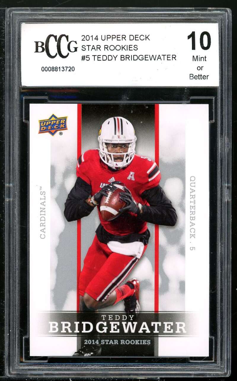 Teddy Bridgewater Rookie Card 2014 Upper Deck Star Rookies #5 BGS BCCG 10 Image 1