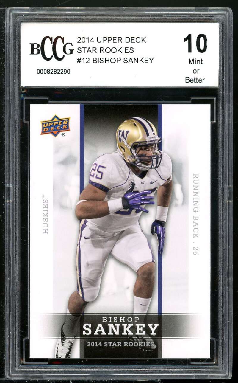 Bishop Sankey Rookie Card 2014 Upper Deck Star Rookies #12 BGS BCCG 10 Image 1