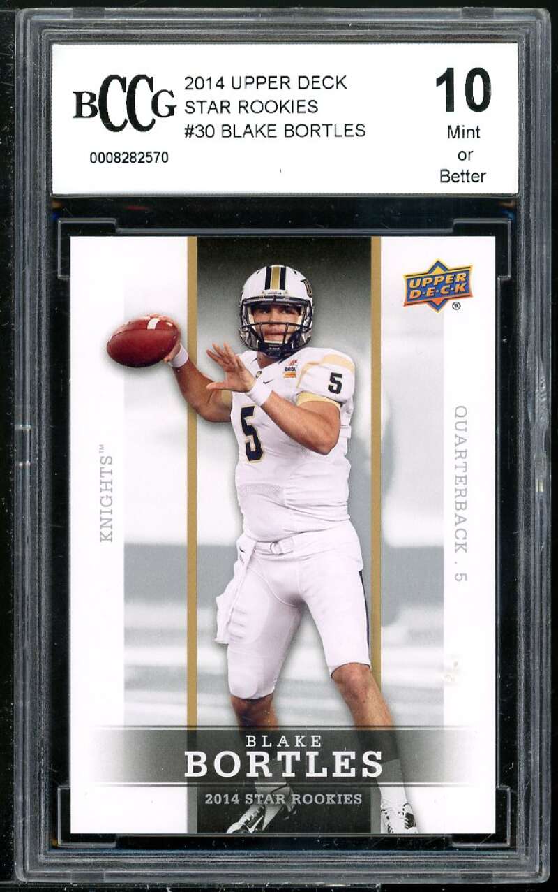 Blake Bortles Rookie Card 2014 Upper Deck Star Rookies #30 BGS BCCG 10 Image 1