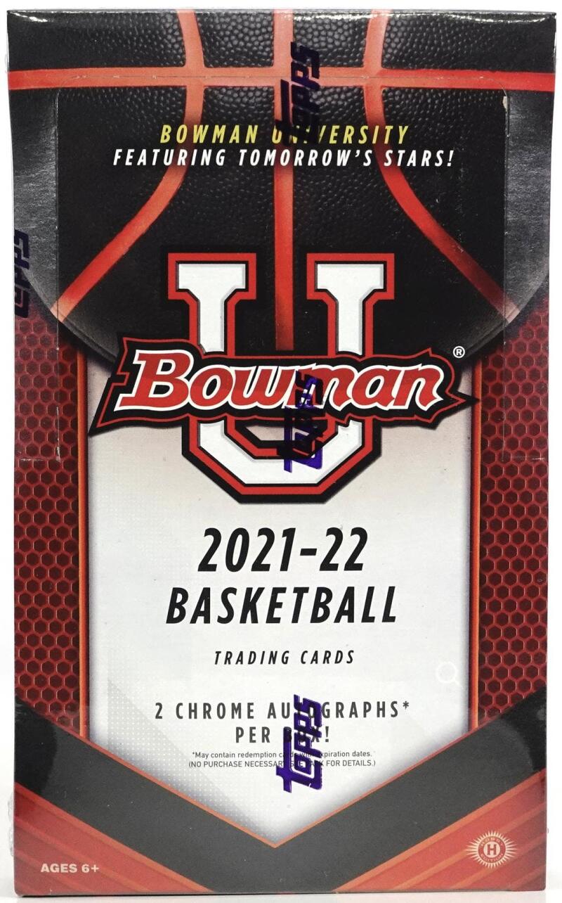 2021-22 Bowman University Basketball Hobby Box Image 1