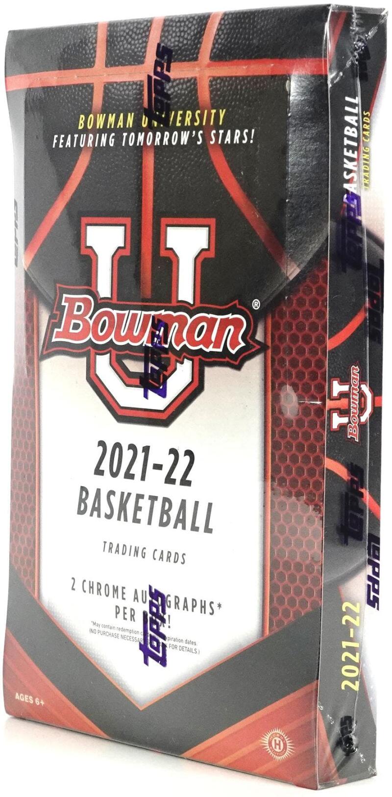 2021-22 Bowman University Basketball Hobby Box Image 2