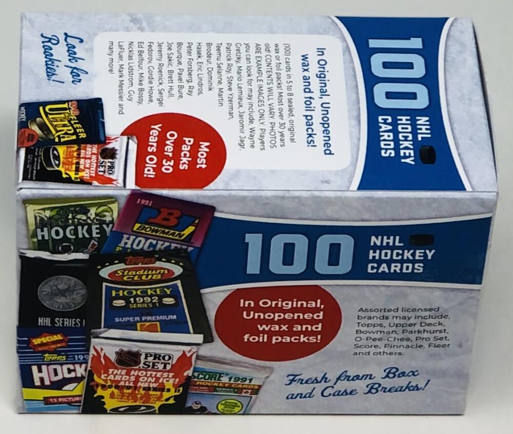 Superior Sports Investments LLC 100 NHL Hockey Cards in Original Unopened Wax and Foil Packs Blaster Box Image 3