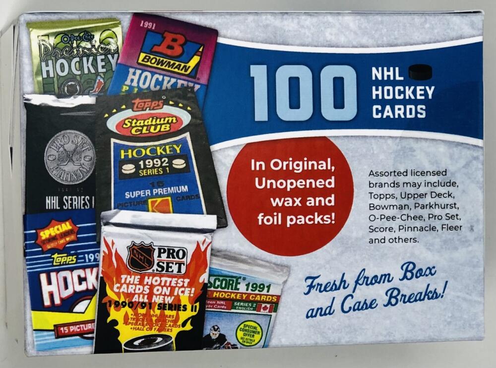 Superior Sports Investments LLC 100 NHL Hockey Cards in Original Unopened Wax and Foil Packs Blaster Box Image 4