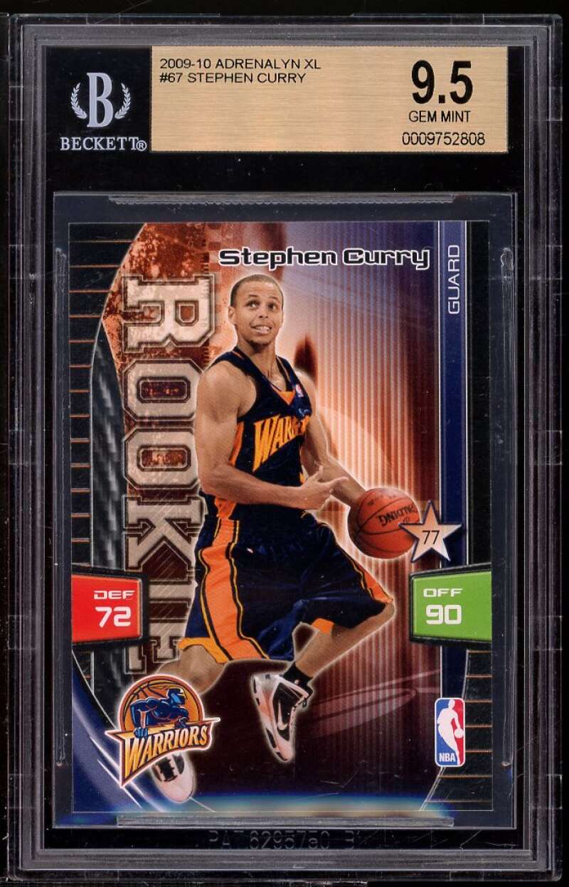 Stephen Curry Rookie Card 2009-10 Adrenalyn XL #67 BGS 9.5 Image 1