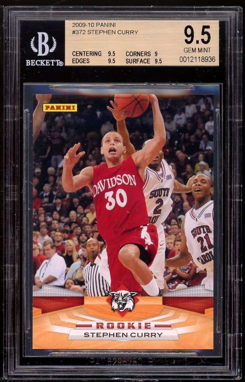 Stephen Curry Rookie Card 2009-10 Panini #372 BGS 9.5 (9.5 9 9.5 9.5) Image 1