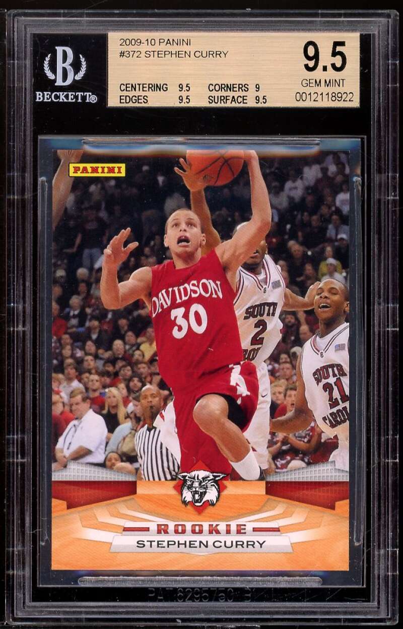 Stephen Curry Rookie Card 2009-10 Panini #372 BGS 9.5 (9.5 9 9.5 9.5) Image 1