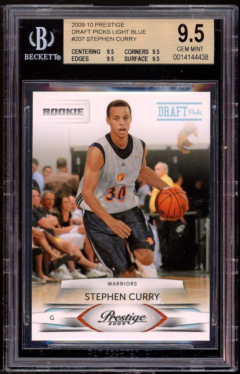 Stephen Curry Rookie 2009-10 Prestige Light Blue #207 BGS 9.5 (9.5 9.5 9.5 9.5) Image 1