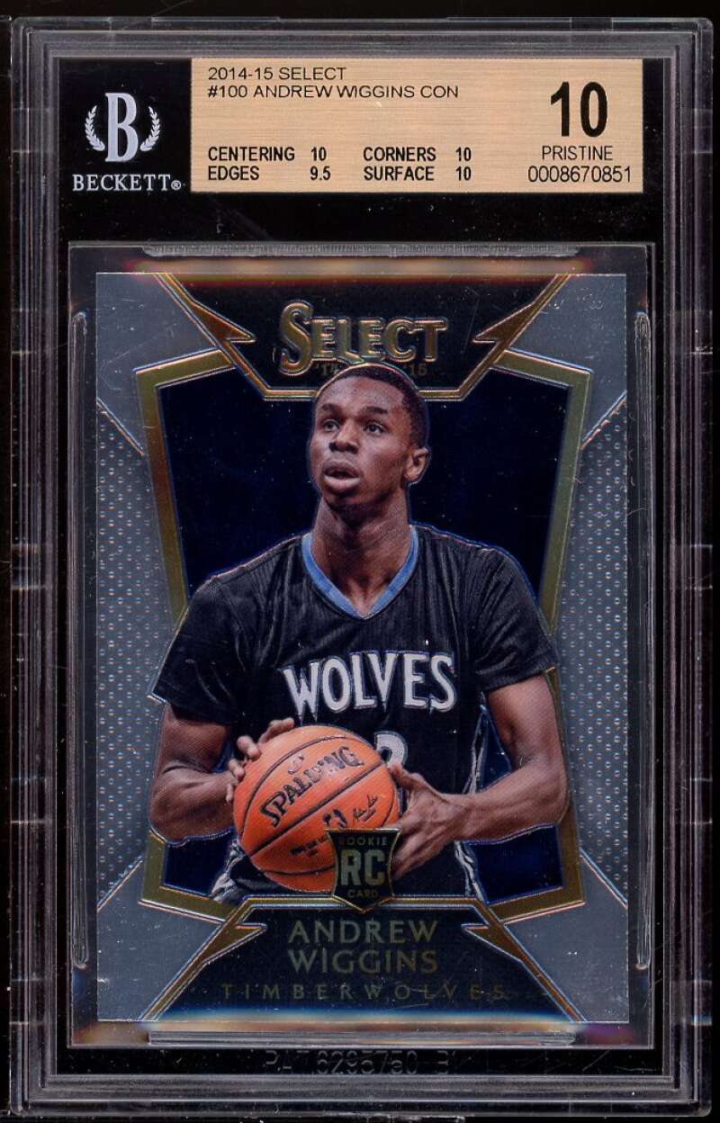 Andrew Wiggins Rookie Card 2014-15 Select #100 (pristine) BGS 10 Image 1