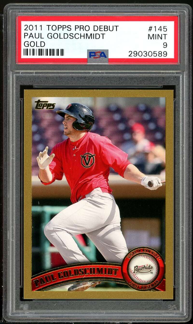 Paul Goldschmidt Rookie Card 2011 Topps Pro Debut Gold #145 PSA 9 Image 1