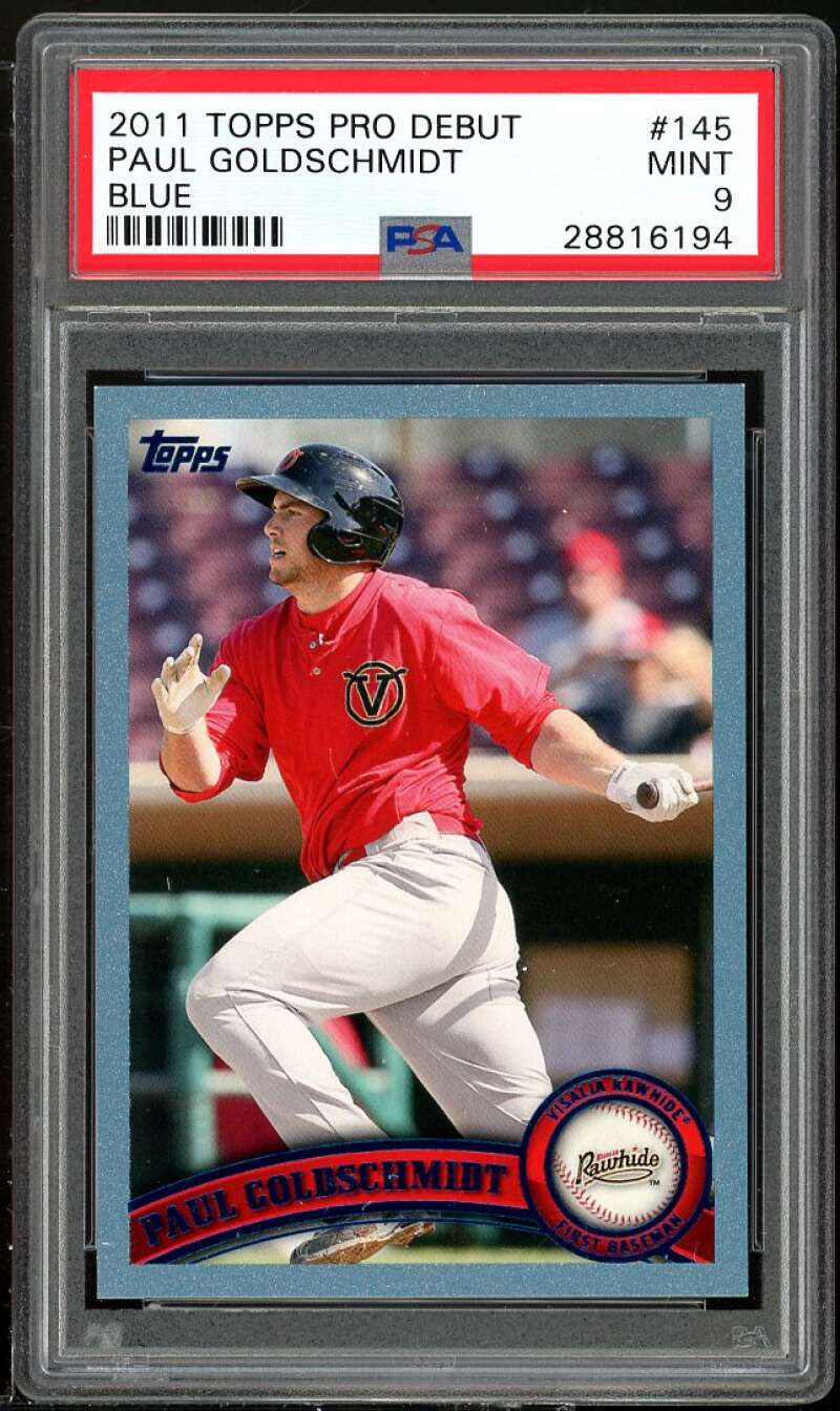 Paul Goldschmidt Rookie Card 2011 Topps Pro Debut Blue #145 PSA 9 Image 1