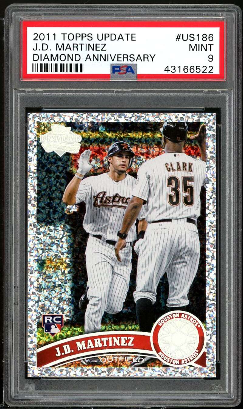 J.D. Martinez Rookie Card 2011 Topps Update Diamond Anniversary #US186 PSA 9 Image 1