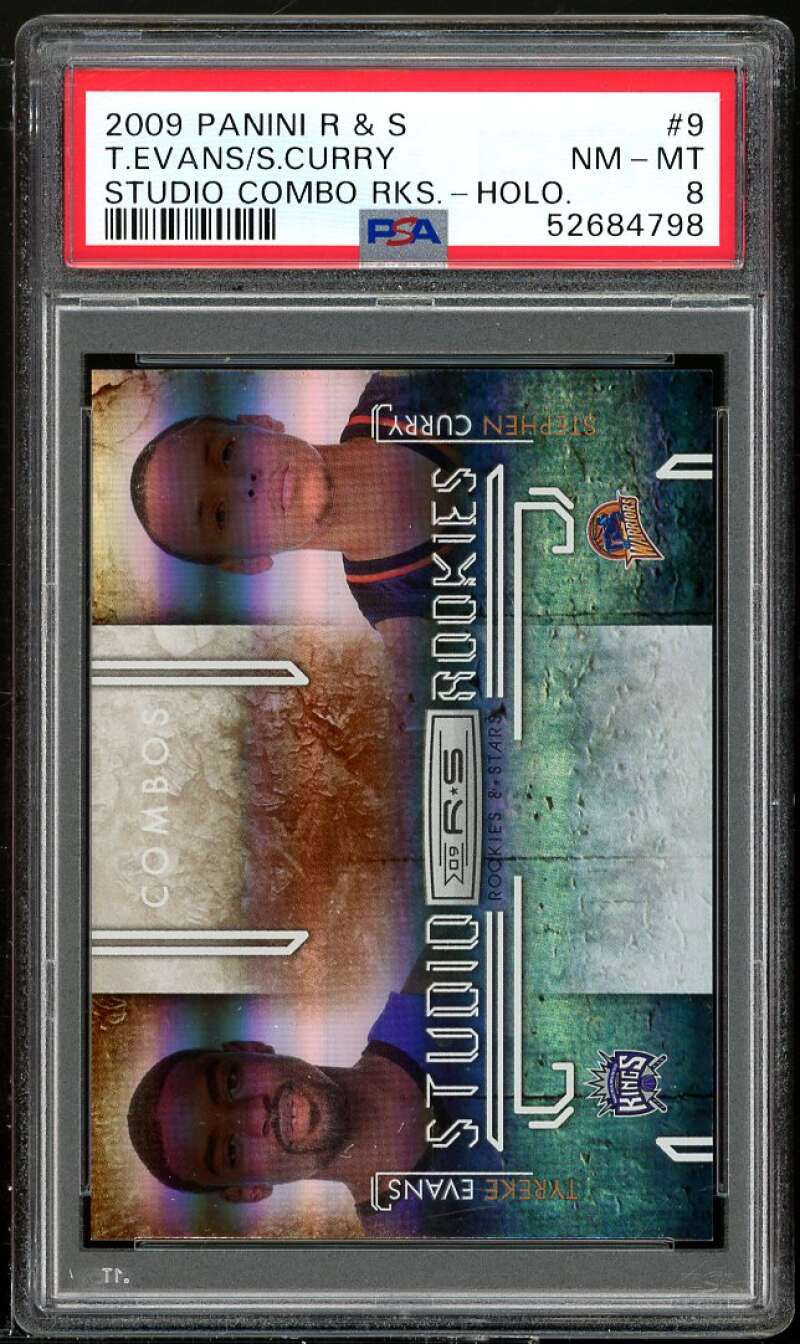 Stephen Curry Rookie 2009-10 Panini Rookies Stars Studio Combos Holo #9 PSA 8 Image 1