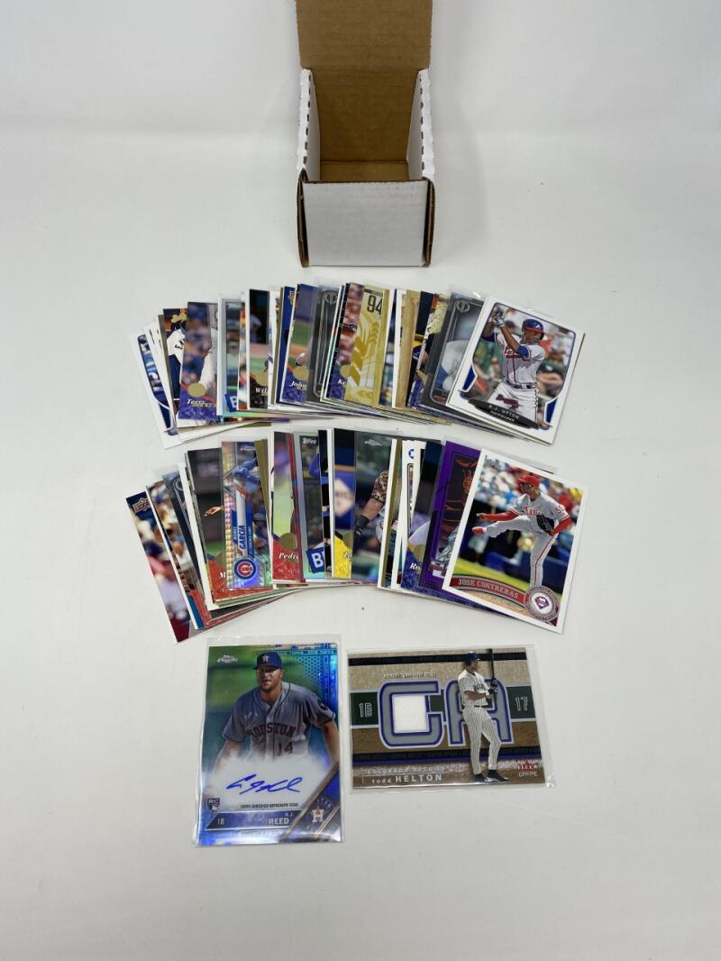 Superior Sports Investments Baseball Hit Collection Box w/100 Cards and 2 Jersey or Autographed Cards Image 1