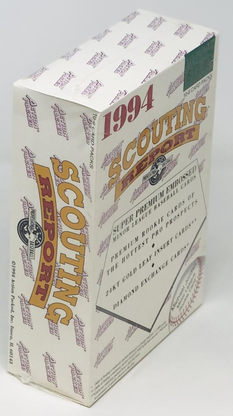 1994 Action Packed Scouting Report Baseball 10- Pack Blaster Box Image 1