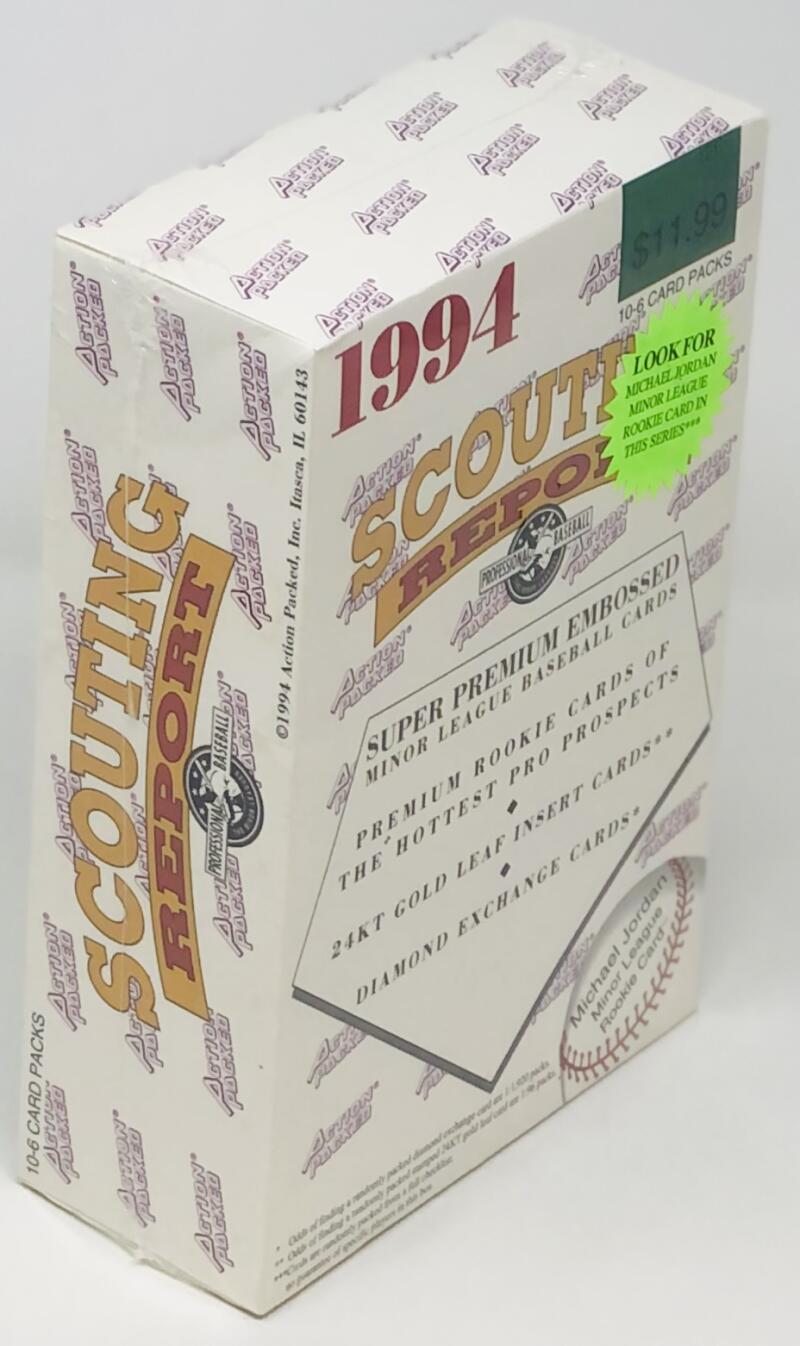 1994 Action Packed Scouting Report Baseball 10- Pack Blaster Box Image 3