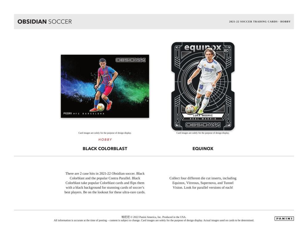 2021-22 Panini Obsidian Soccer Hobby Box Image 6