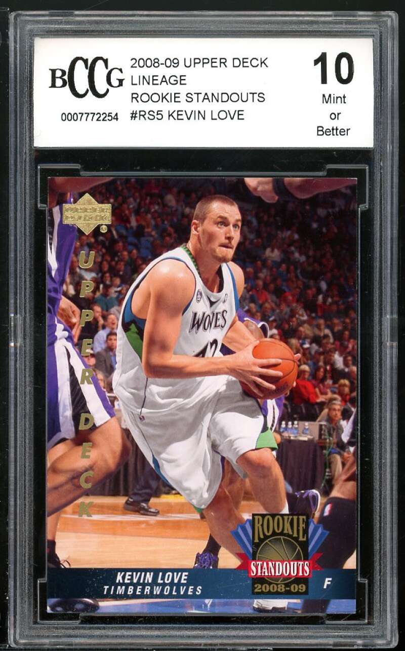 2008-09 Upper Deck Lineage Rookie Standouts #263 Kevin Love BGS BCCG 10 Mint+ Image 1