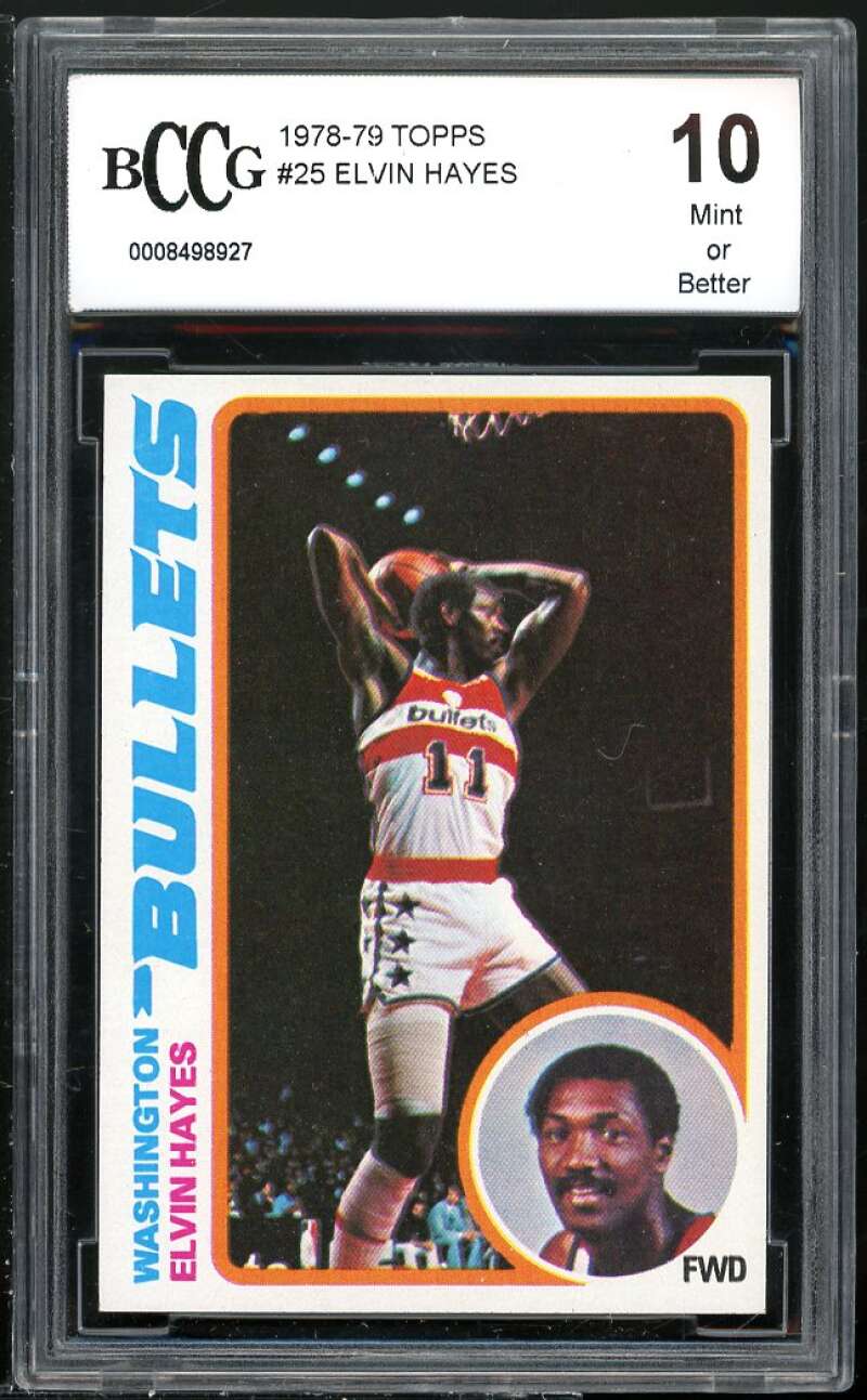 1978-79 Topps #25 Elvin Hayes Card BGS BCCG 10 Mint+ Image 1