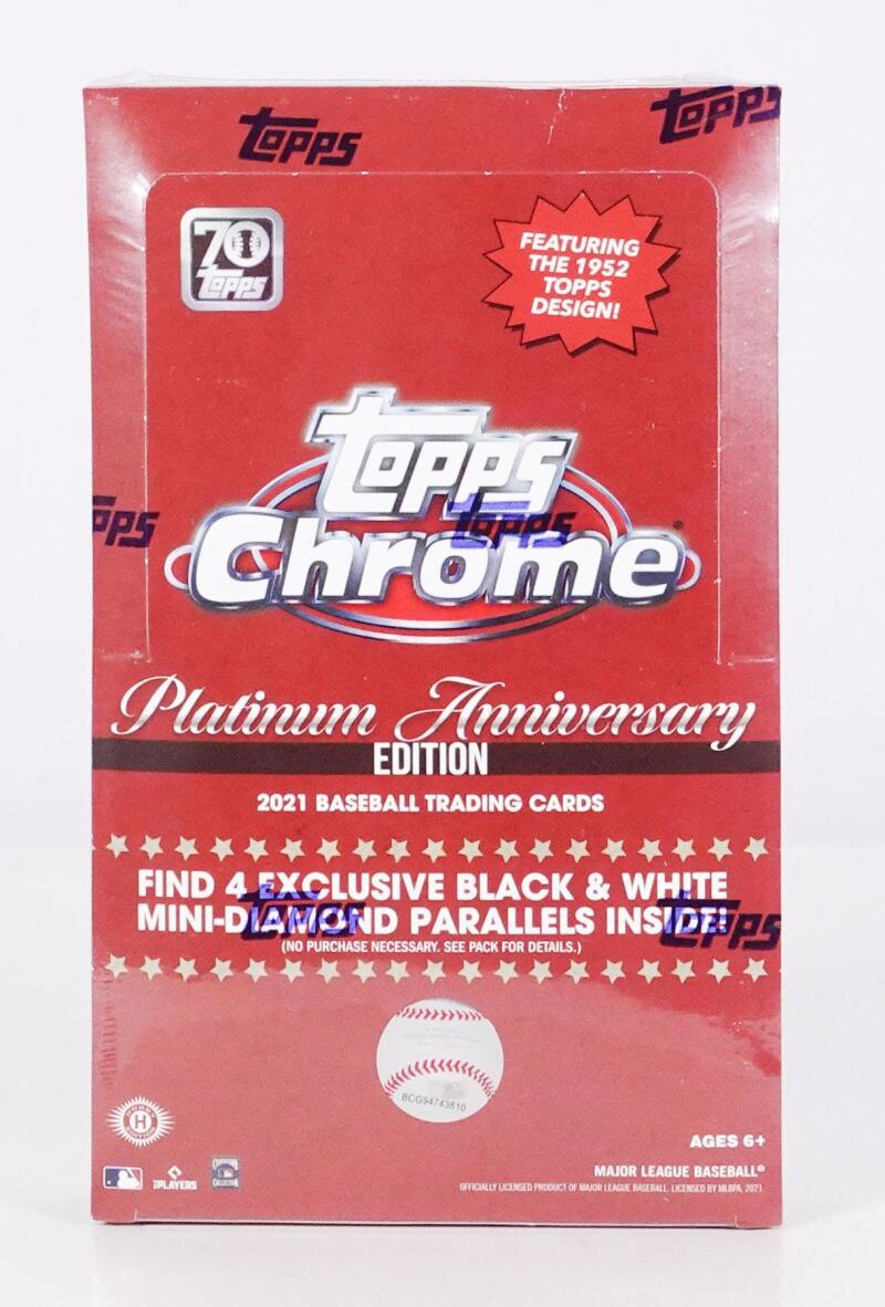 2021 Topps Chrome Platinum Anniversary Baseball Hobby LITE Box Image 1