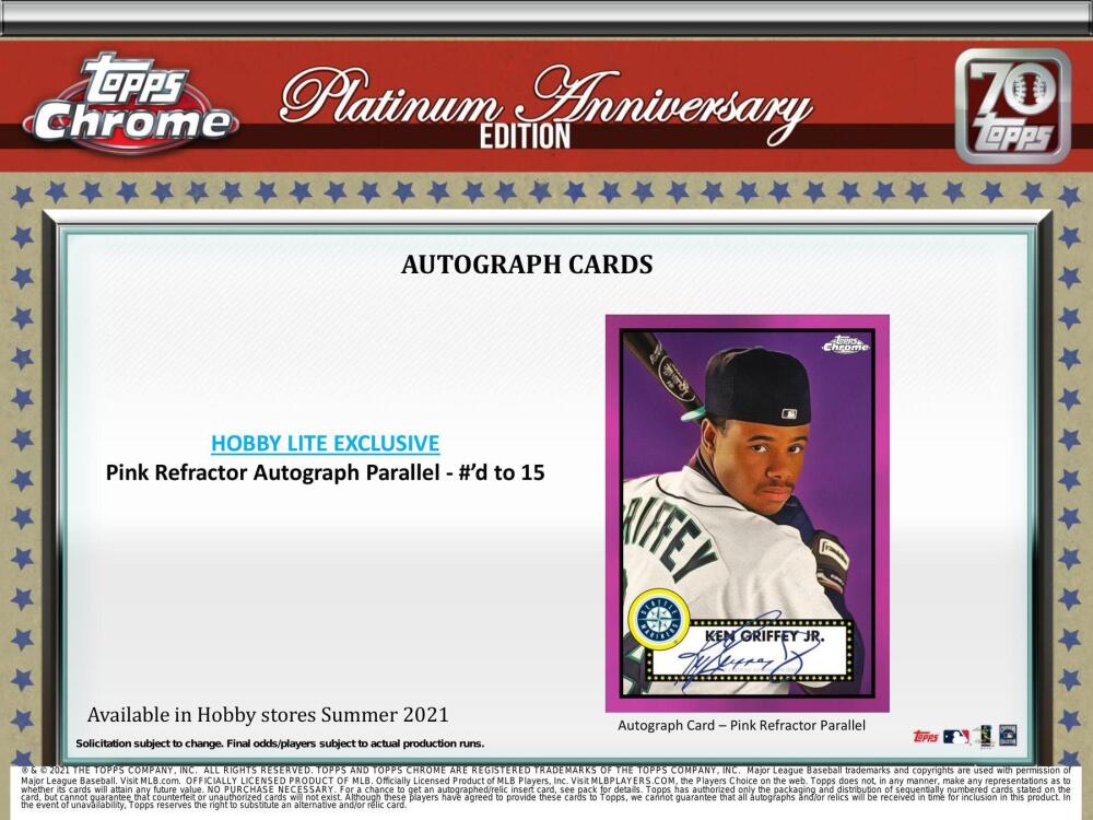 2021 Topps Chrome Platinum Anniversary Baseball Hobby LITE Box Image 6