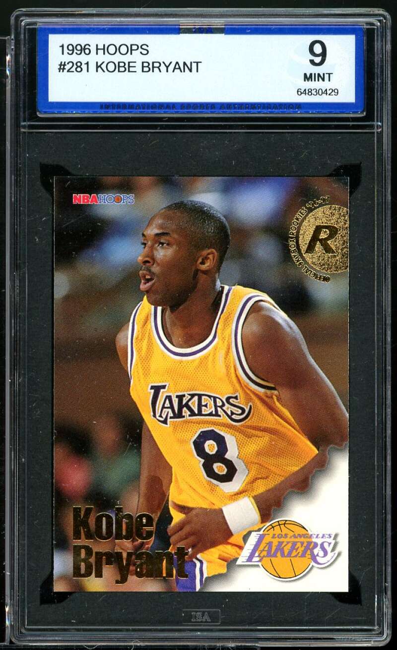Kobe Bryant Rookie Card 1996-97 Hoops #281 ISA 9 MINT Image 1