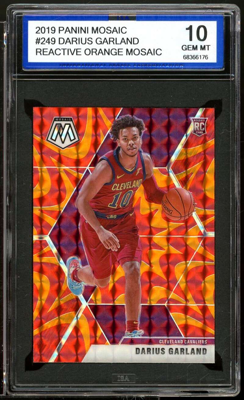 Darius Garland Rookie 2019-20 Panini Mosaic Reactive Orange #249 ISA 10 GEM MINT Image 1