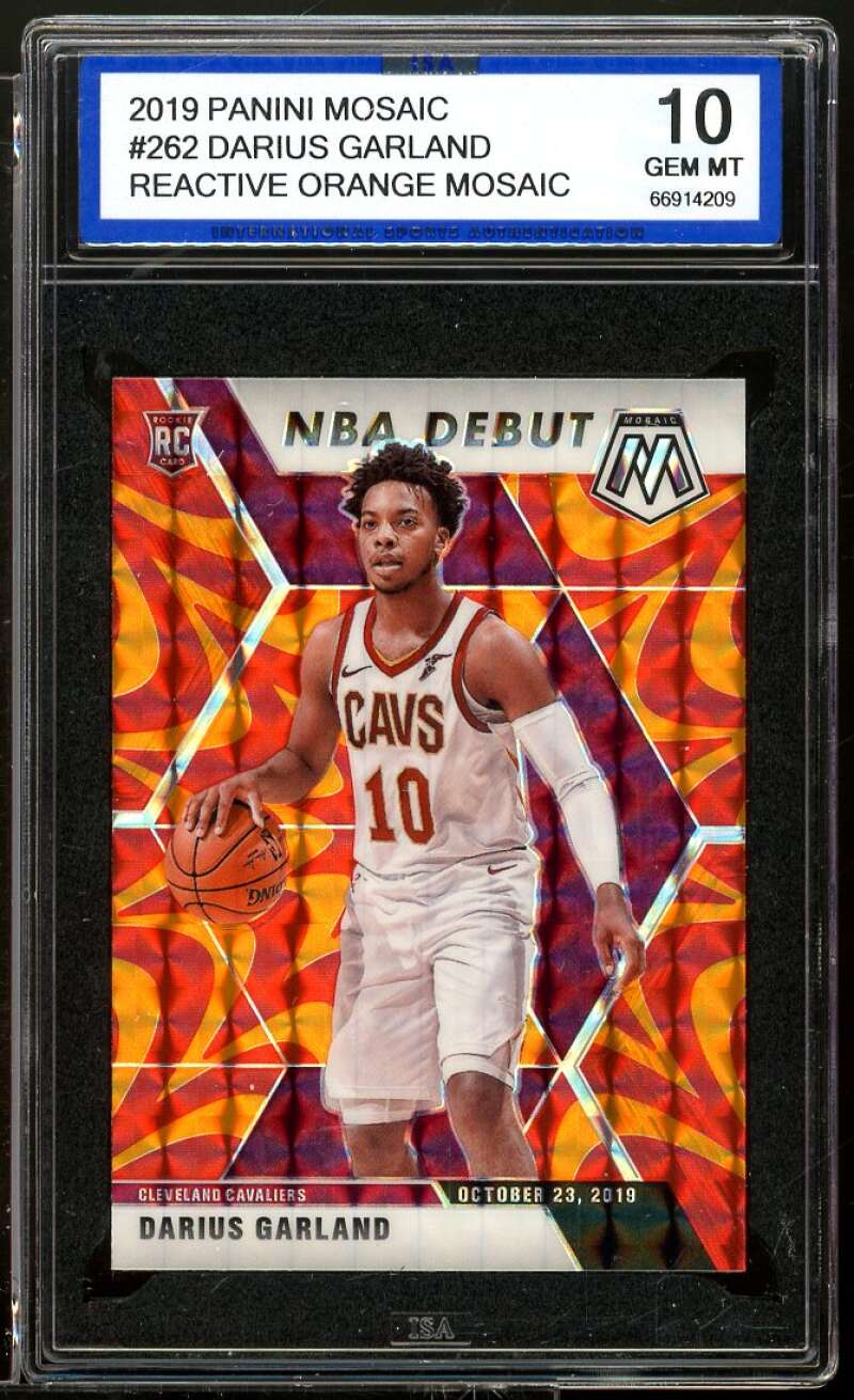 Darius Garland Rookie 2019-20 Panini Mosaic Reactive Orange #262 ISA 10 GEM MINT Image 1