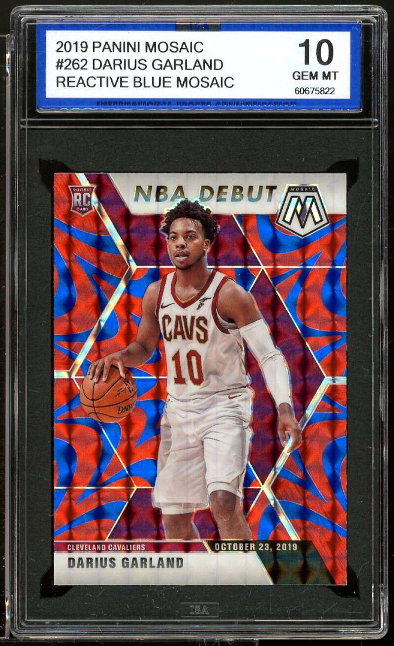 Darius Garland Rookie 2019-20 Panini Mosaic Reactive Blue #249 ISA 10 GEM MINT Image 1