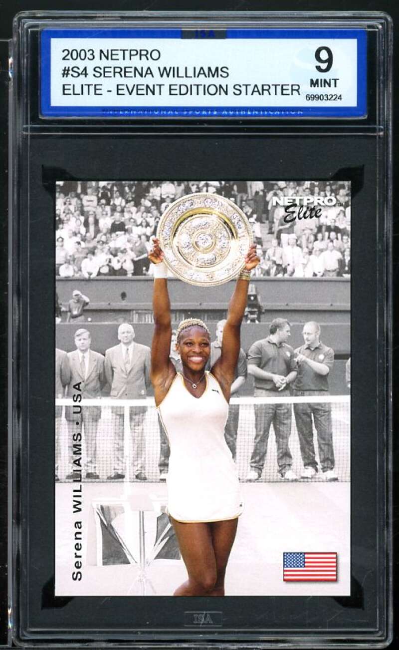 Serena Williams Rookie Card 2003 Netpro Event Edition Starter #S4 ISA 9 MINT Image 1