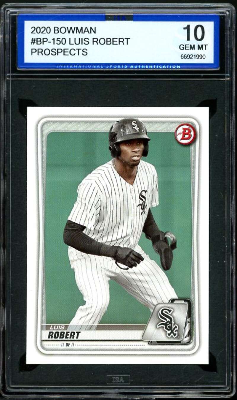 Luis Robert Card 2020 Bowman Prospects #BP-150 ISA 10 GEM MINT Image 1