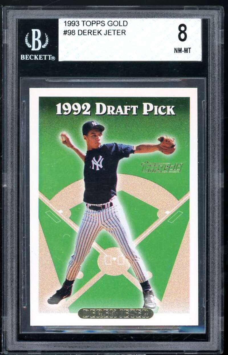 Derek Jeter Rookie Card 1993 Topps Gold #98 BGS 8 (8.5 8 8.5 8) Image 1