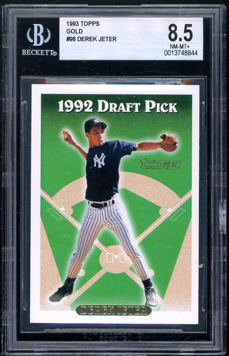 Derek Jeter Rookie Card 1993 Topps Gold #98 BGS 8.5 Image 1