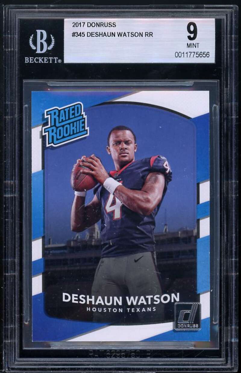 Deshaun Watson Rookie Card 2017 Donruss #345 BGS 9 Image 1