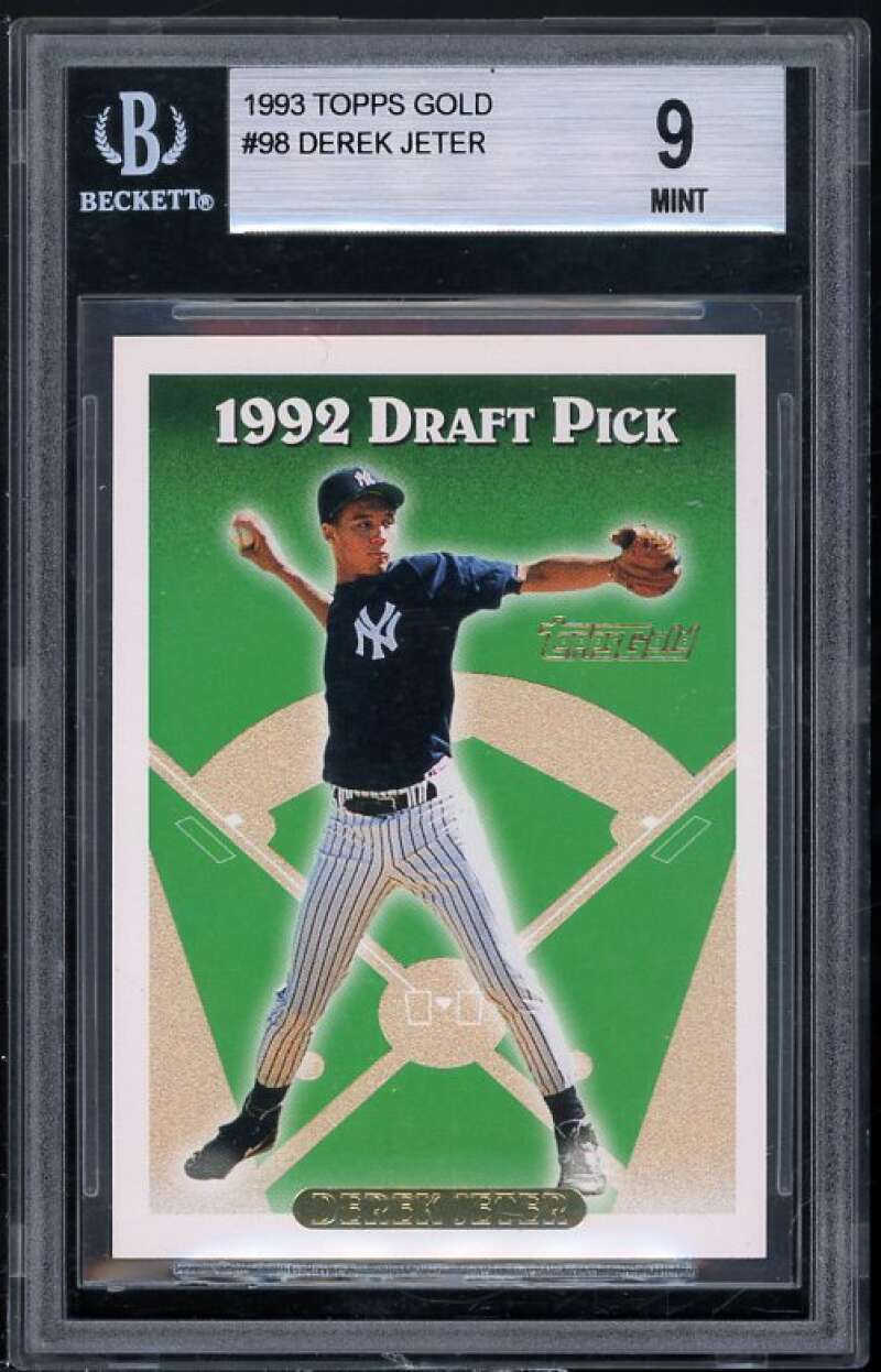 Derek Jeter Rookie Card 1993 Topps Gold #98 BGS 9 (9 9 8.5 9) Image 1