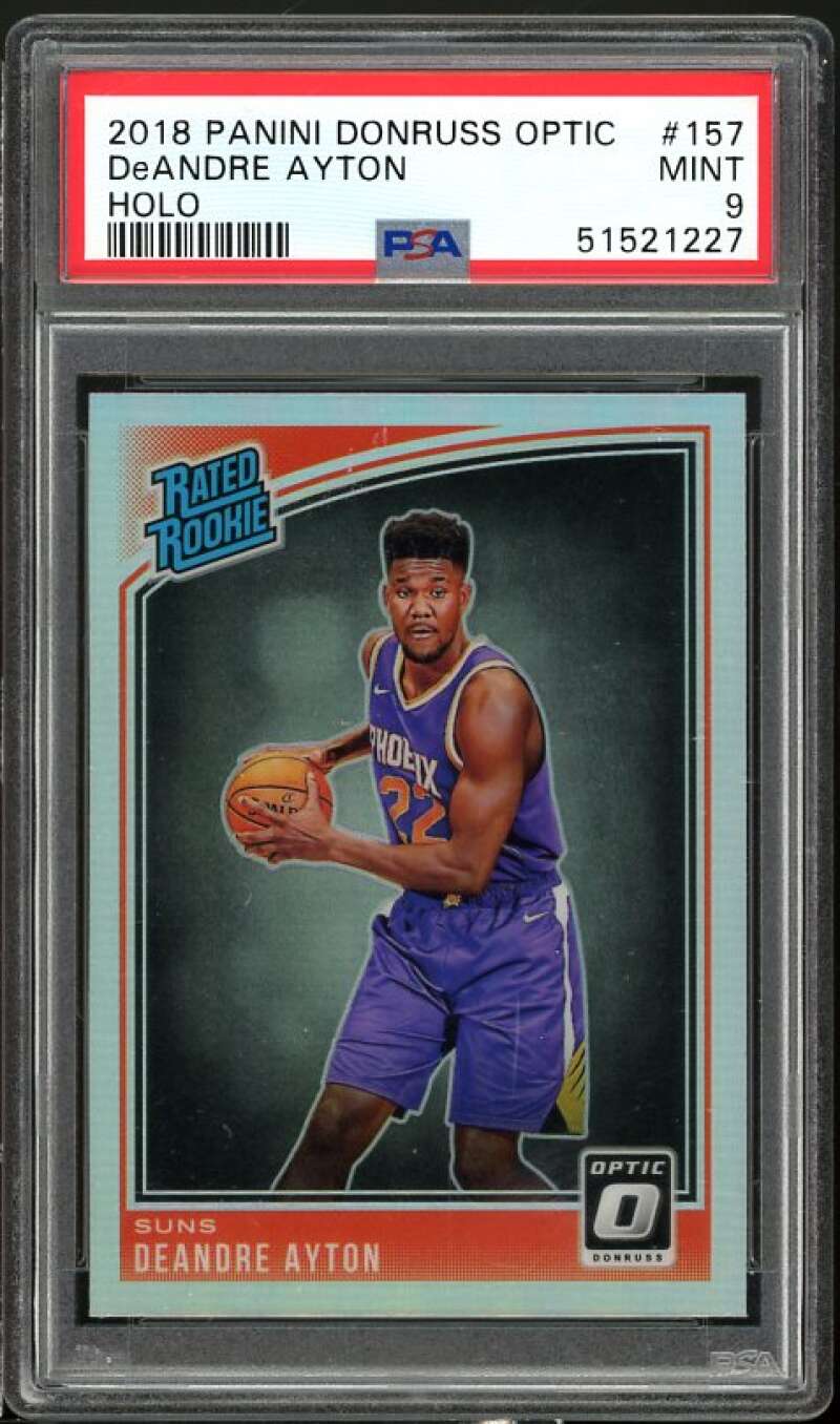 Deandre Ayton Rookie Card 2018-19 Panini Donruss Optic Holo #157 PSA 9 Image 1