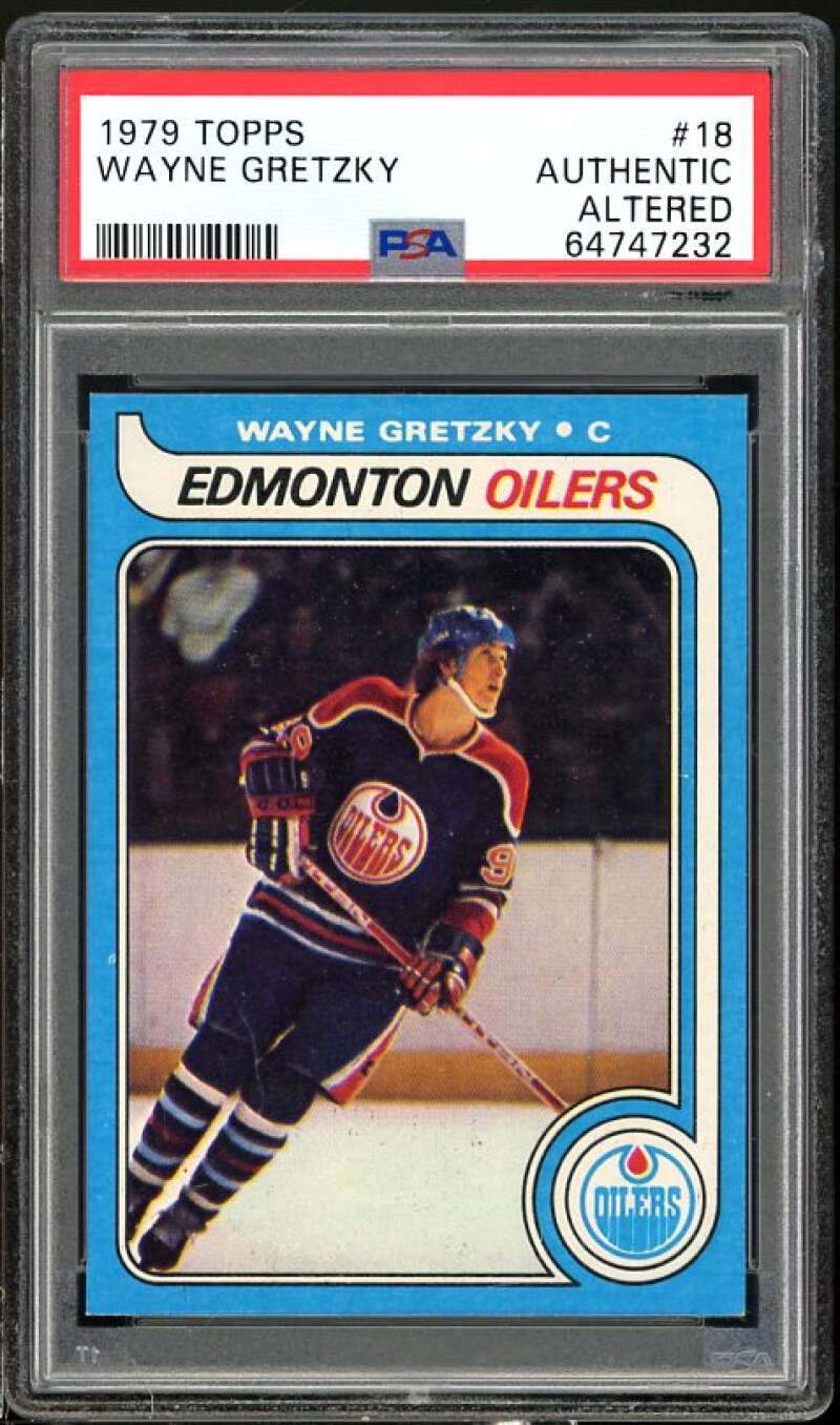 Wayne Gretzky Rookie Card 1979-80 Topps #18 PSA (Authentic) (Altered) Image 1