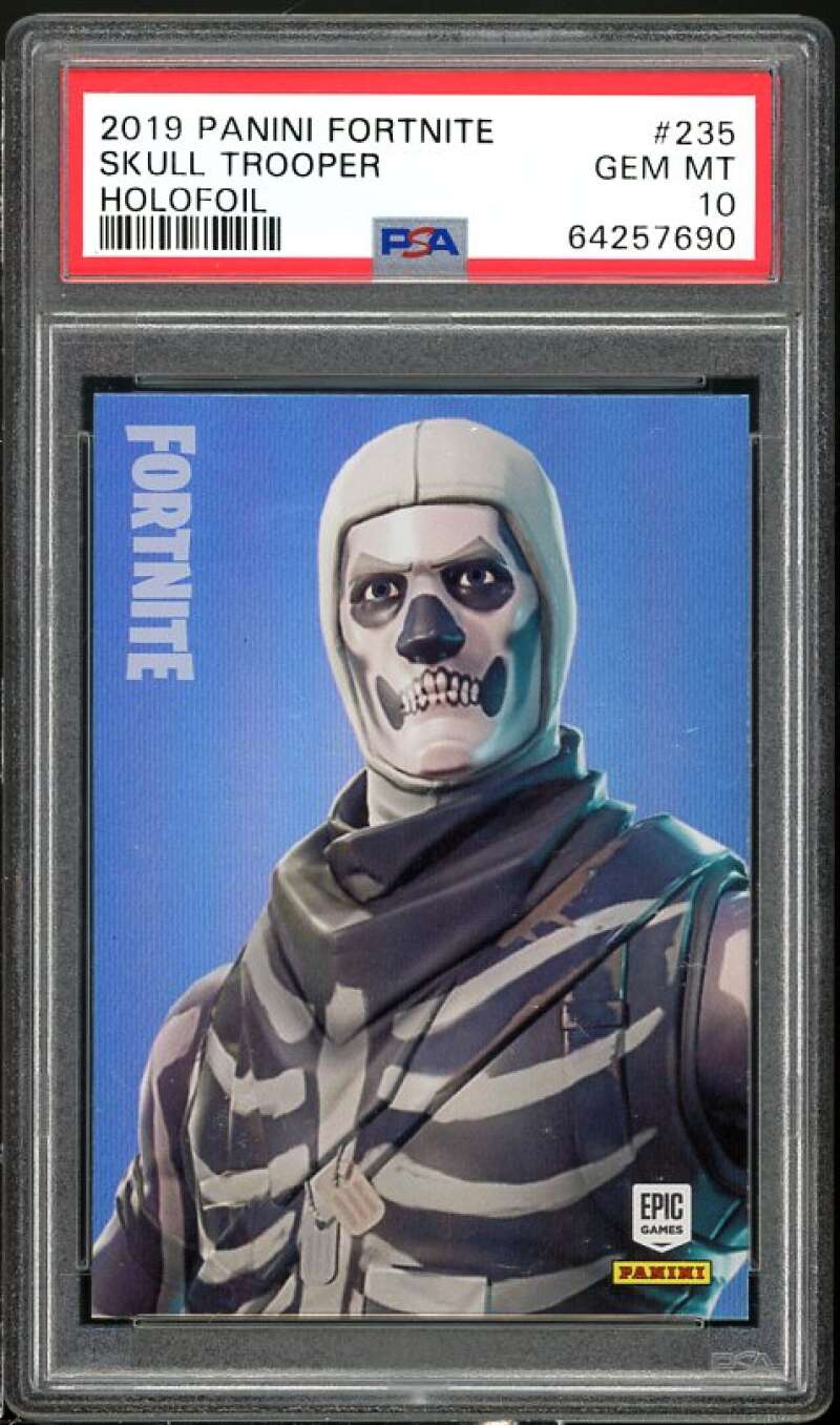 Skull Trooper Holofoil Card 2019 Panini Fortnite USA #235 PSA 10 Image 1