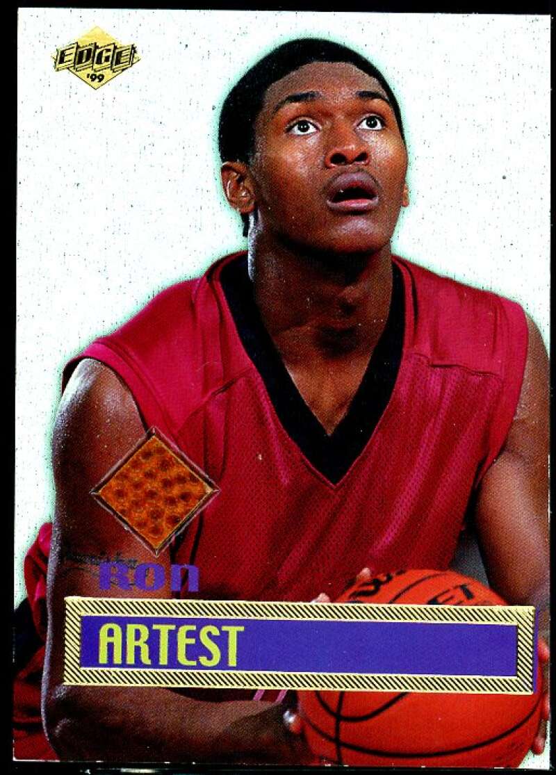 Ron Artest Card 1999 Collector's Edge Rookie Rage Game Ball #RA  Image 1