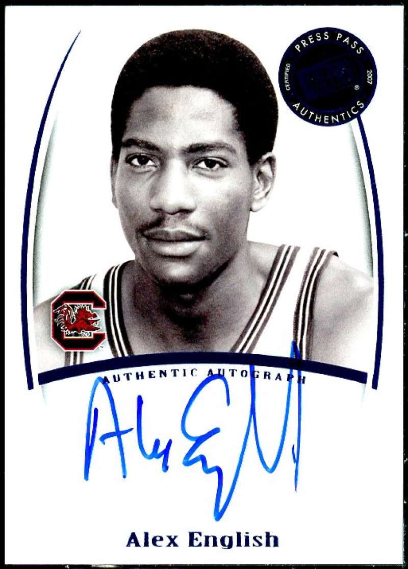 Alex English Card 2007-08 Press Pass Legends Signatures #62  Image 1