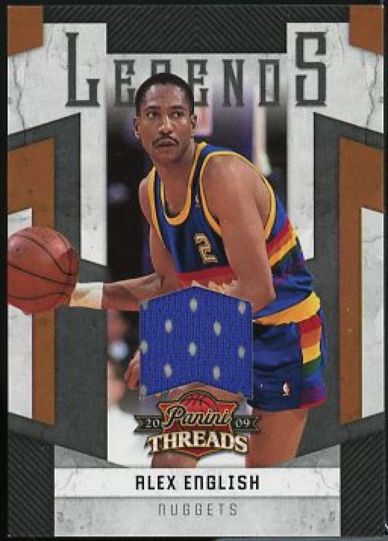 Alex English Card 2009-10 Panini Threads Legends Materials #10  Image 1